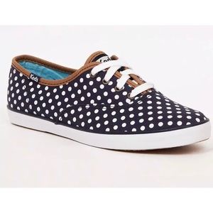 Keds Champion Navy Polka Dot Shoes